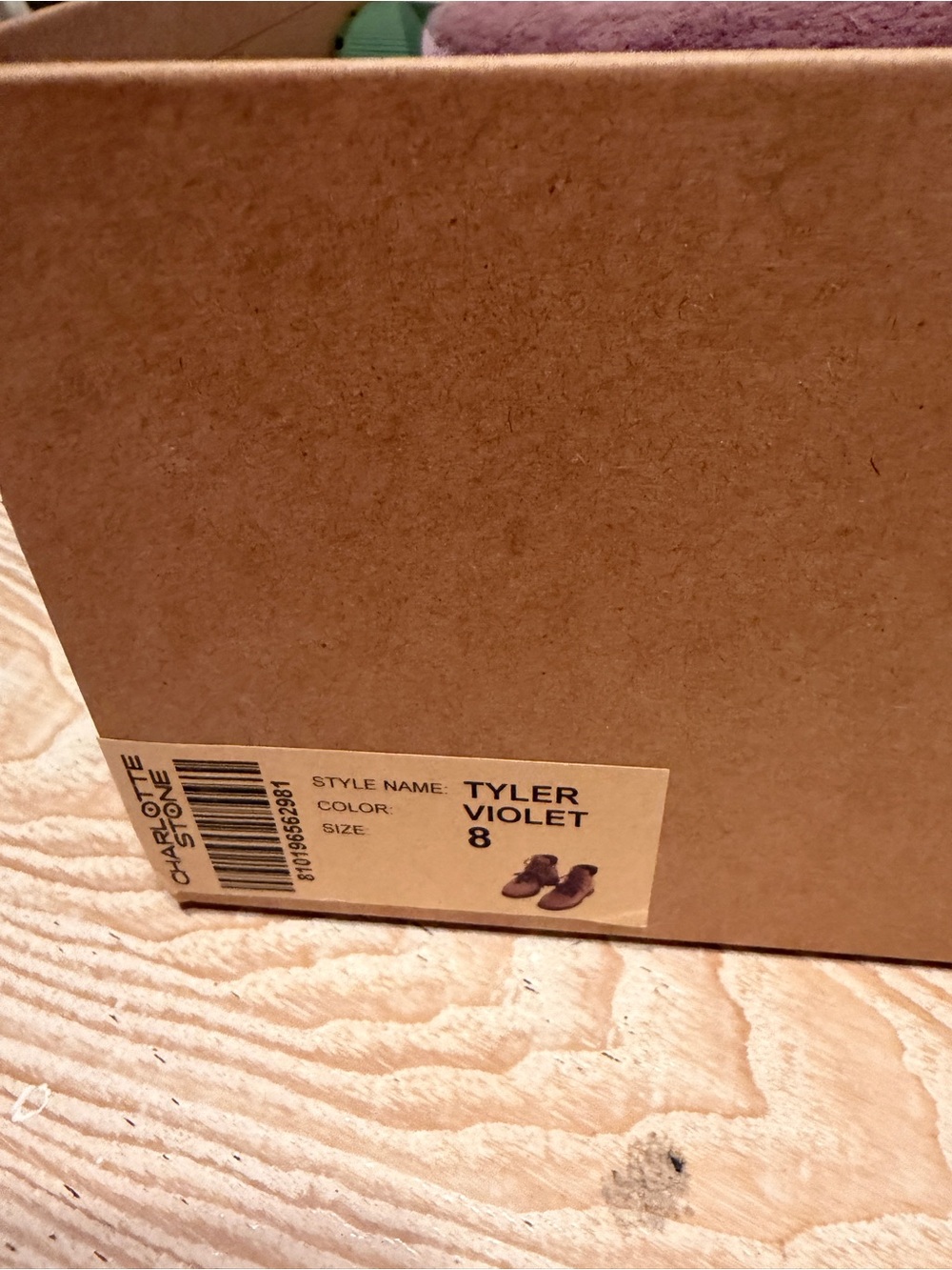 Charlotte Stone Tyler Suede Lace-Up Ankle Boots in Lavender and Green NWT NIB - Picture 3 of 7